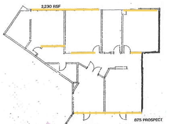 875 Prospect St, La Jolla, CA à louer Plan d’étage– Image 1 sur 1