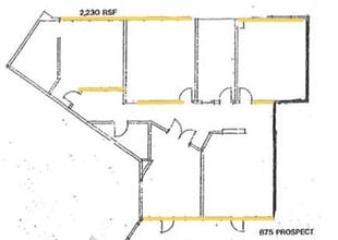875 Prospect St, La Jolla, CA à louer Plan d’étage– Image 1 sur 1