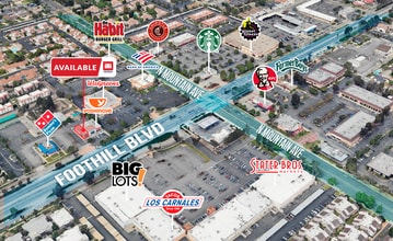 1261 W Foothill Blvd, Upland, CA - VUE AÉRIENNE  vue de carte