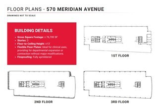 570 Meridian Ave, San Jose, CA à louer Plan d’étage– Image 1 sur 1