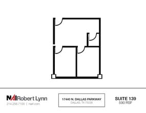 17440 N Dallas Pky, Dallas, TX à louer Plan d’étage– Image 1 sur 1