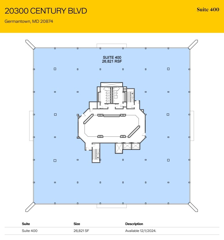 20300 Century Blvd, Germantown, MD à louer Plan d’étage– Image 1 sur 1