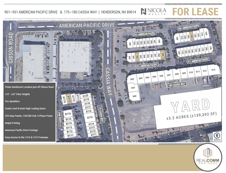 901 American Pacific Dr, Henderson, NV à louer - Plan de site – Image 2 sur 7