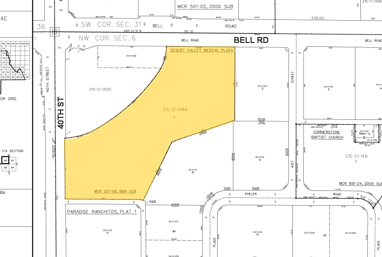 4045 E Bell Rd, Phoenix, AZ à louer - Plan cadastral – Image 3 sur 4