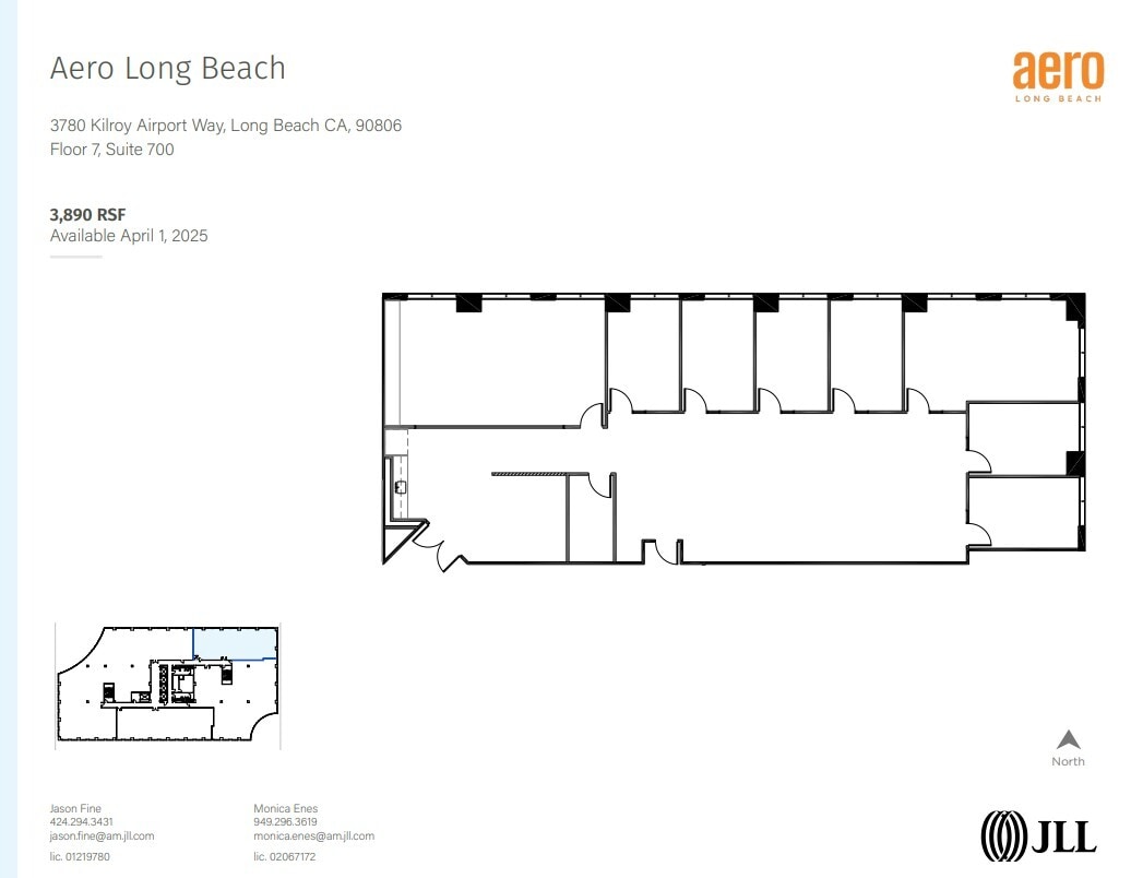 3900 Kilroy Airport Way, Long Beach, CA à louer Plan d’étage– Image 1 sur 1