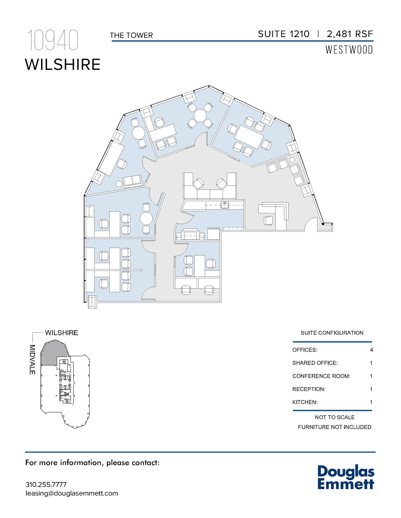 10940 Wilshire Blvd, Los Angeles, CA à louer Plan d’étage– Image 1 sur 1