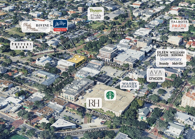 307 S Park Ave, Winter Park, FL à louer - Aérien – Image 2 sur 4