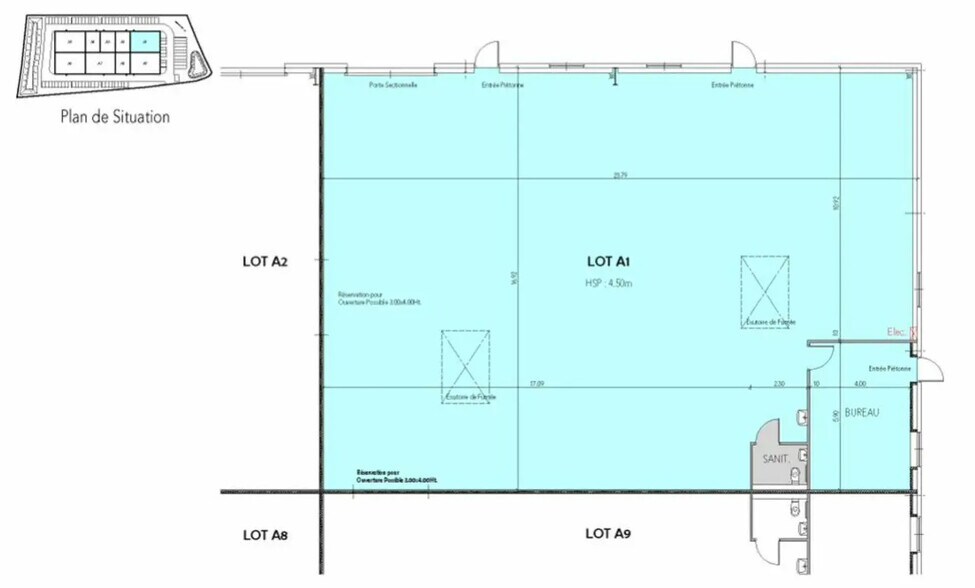 Local d’activités dans Chailly-lès-Ennery à louer - Plan d’étage – Image 2 sur 4