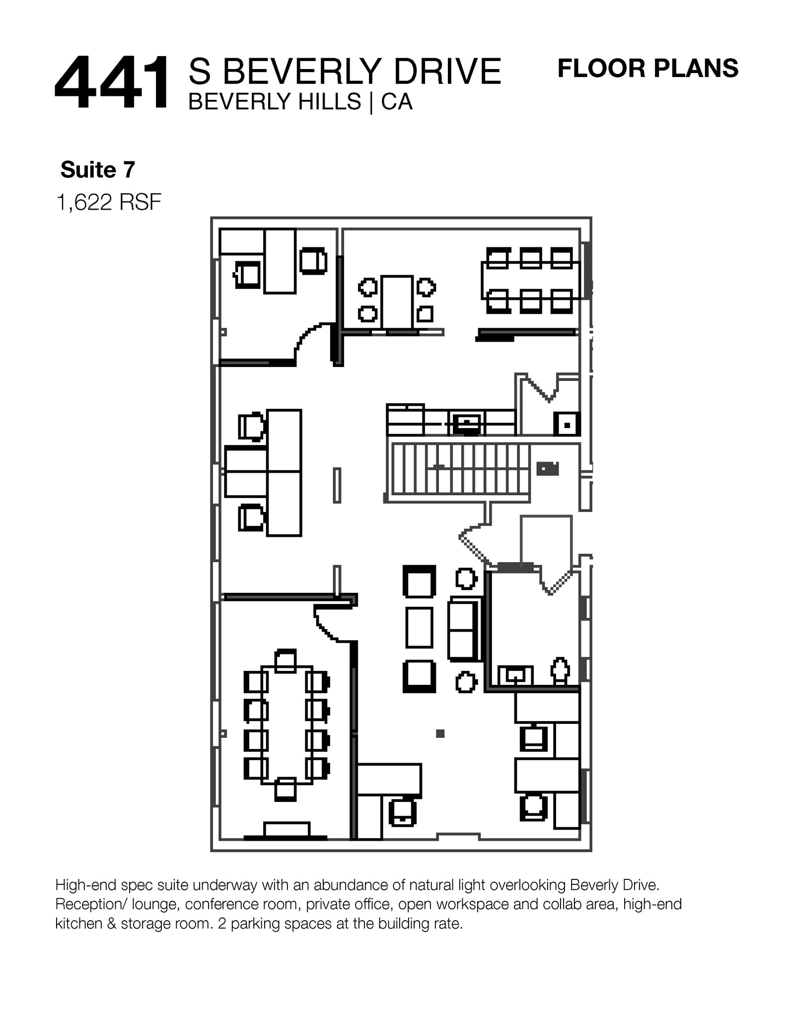 441 S Beverly Dr, Beverly Hills, CA à louer Plan d’étage– Image 1 sur 1