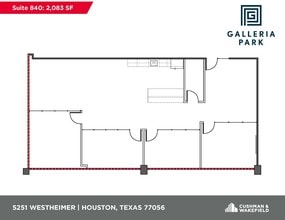 5251 Westheimer Rd, Houston, TX à louer Plan d’étage– Image 1 sur 1