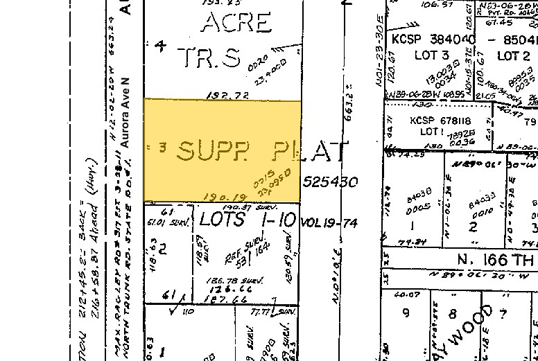 16526 Aurora Ave N, Shoreline, WA à vendre - Plan cadastral – Image 2 sur 4