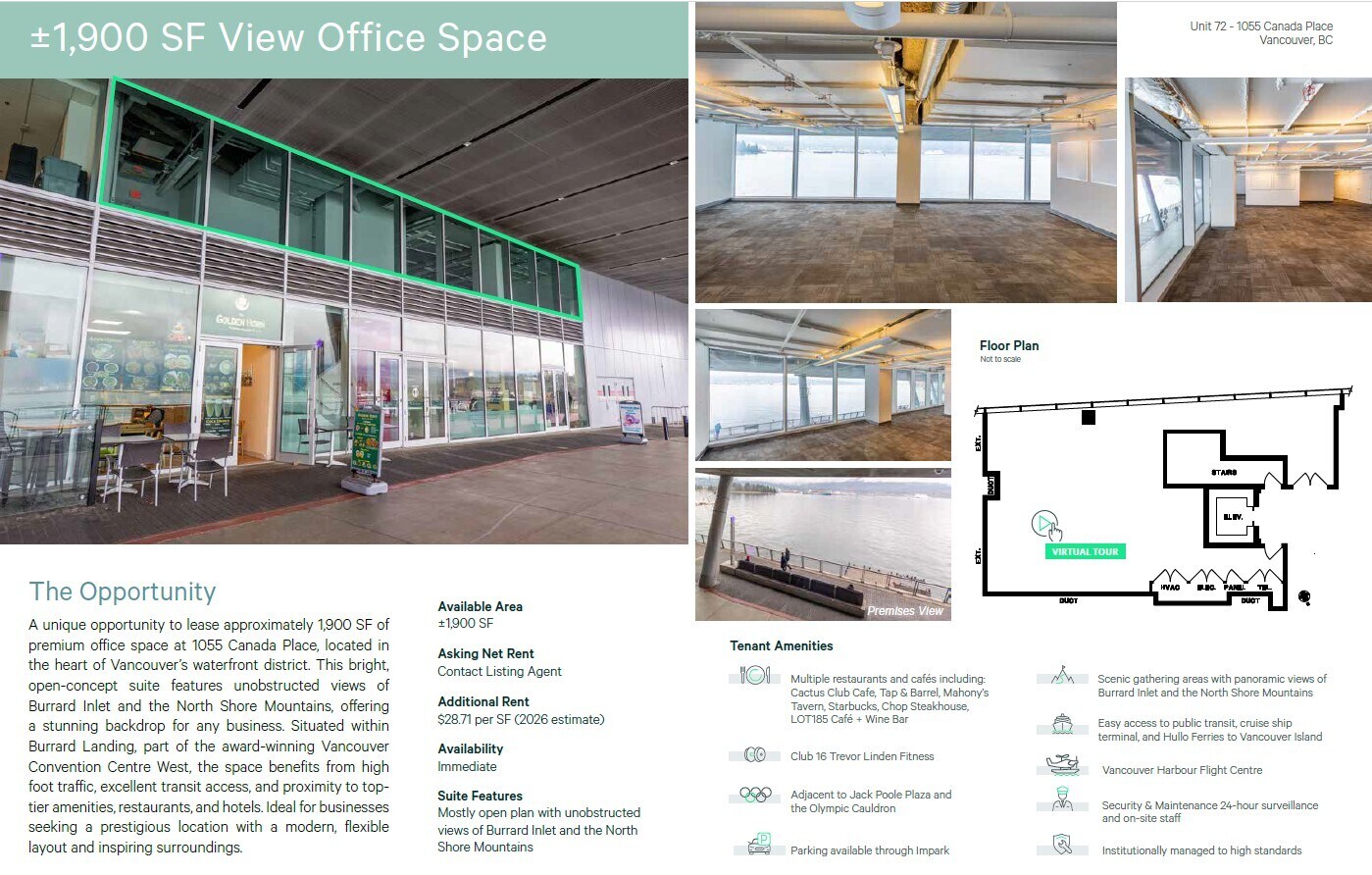 1055 Canada Pl, Vancouver, BC à louer Plan d’étage– Image 1 sur 2