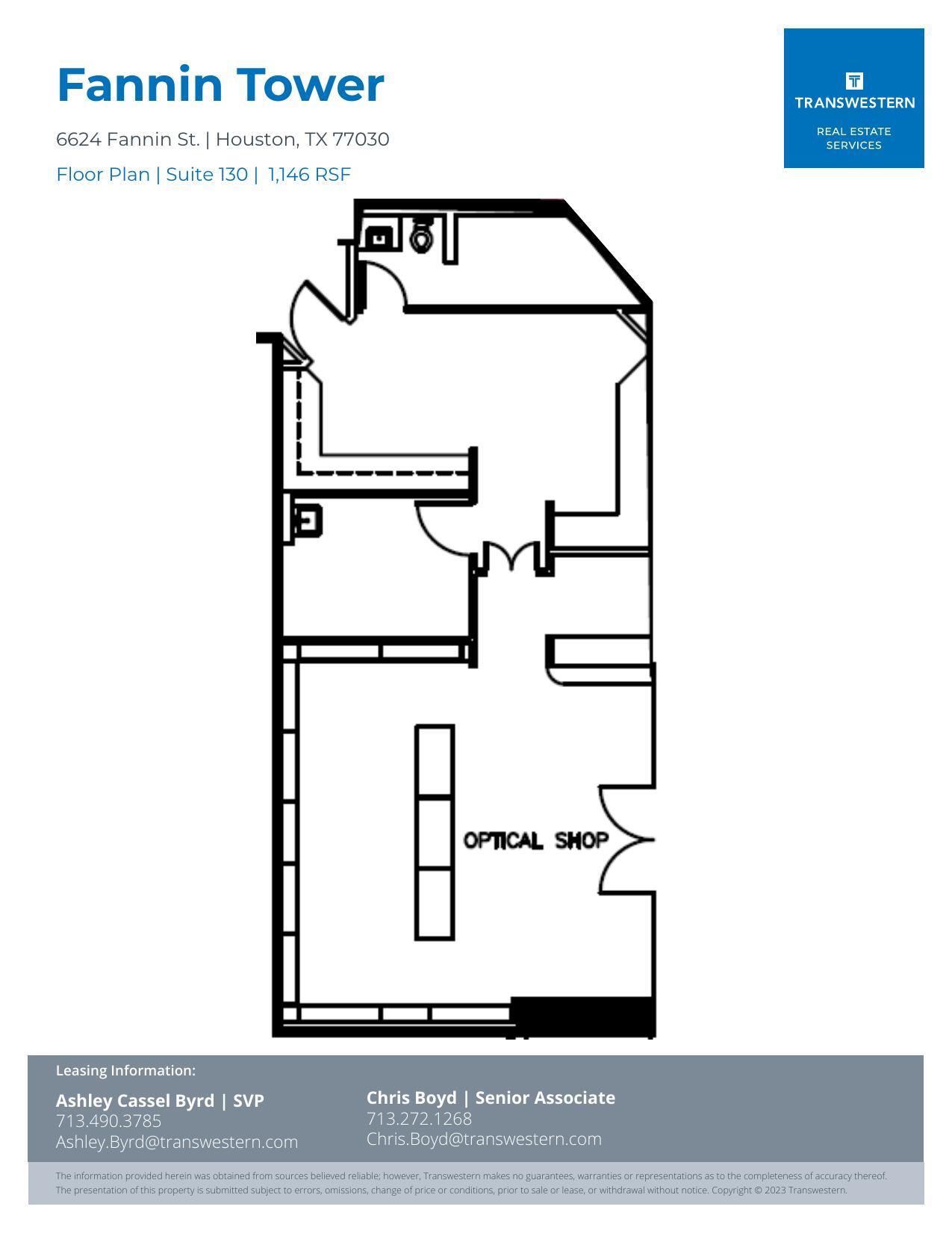 6624 Fannin St, Houston, TX à louer Plan d’étage– Image 1 sur 1