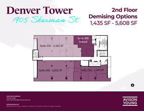 1905 Sherman St, Denver, CO à louer Plan d’étage– Image 2 sur 2