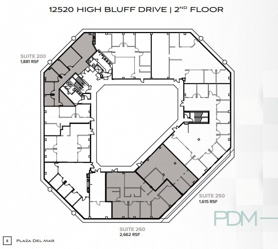 12520 High Bluff Dr, San Diego, CA à louer Plan d’étage– Image 1 sur 1
