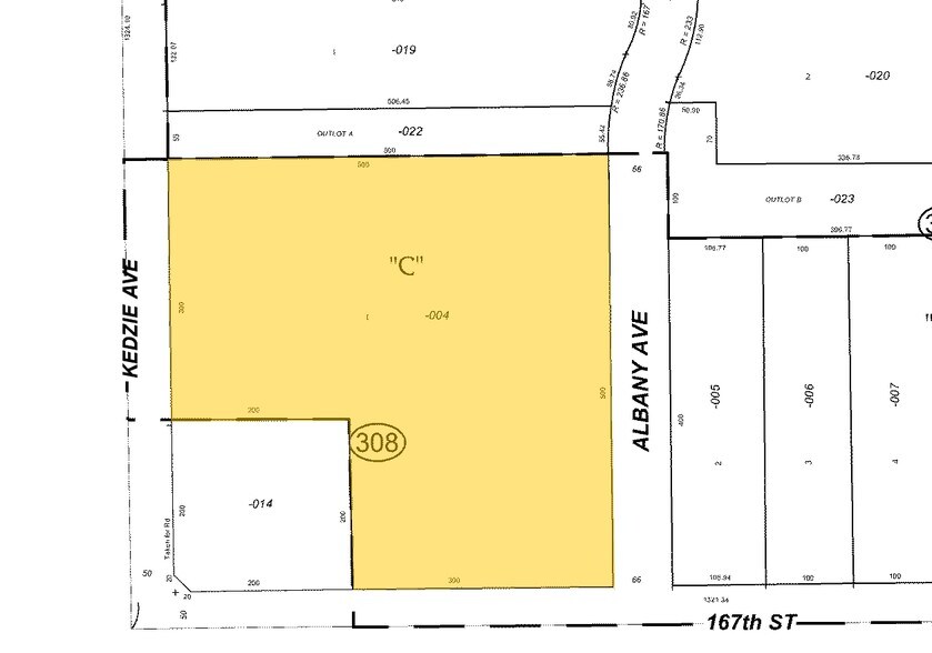 16650 Albany Ave, Markham, IL à louer - Plan cadastral – Image 2 sur 11