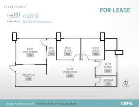 1553 W Todd Dr, Tempe, AZ à louer Plan d’étage– Image 1 sur 1