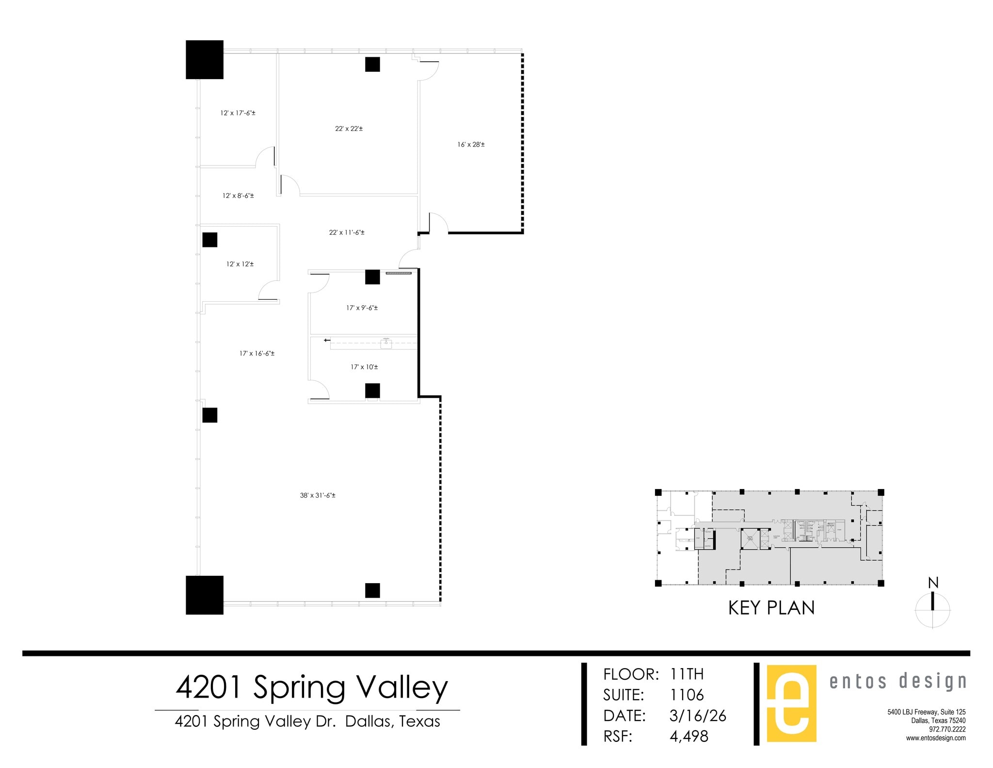 4201 Spring Valley Rd, Dallas, TX à louer Plan de site– Image 1 sur 2