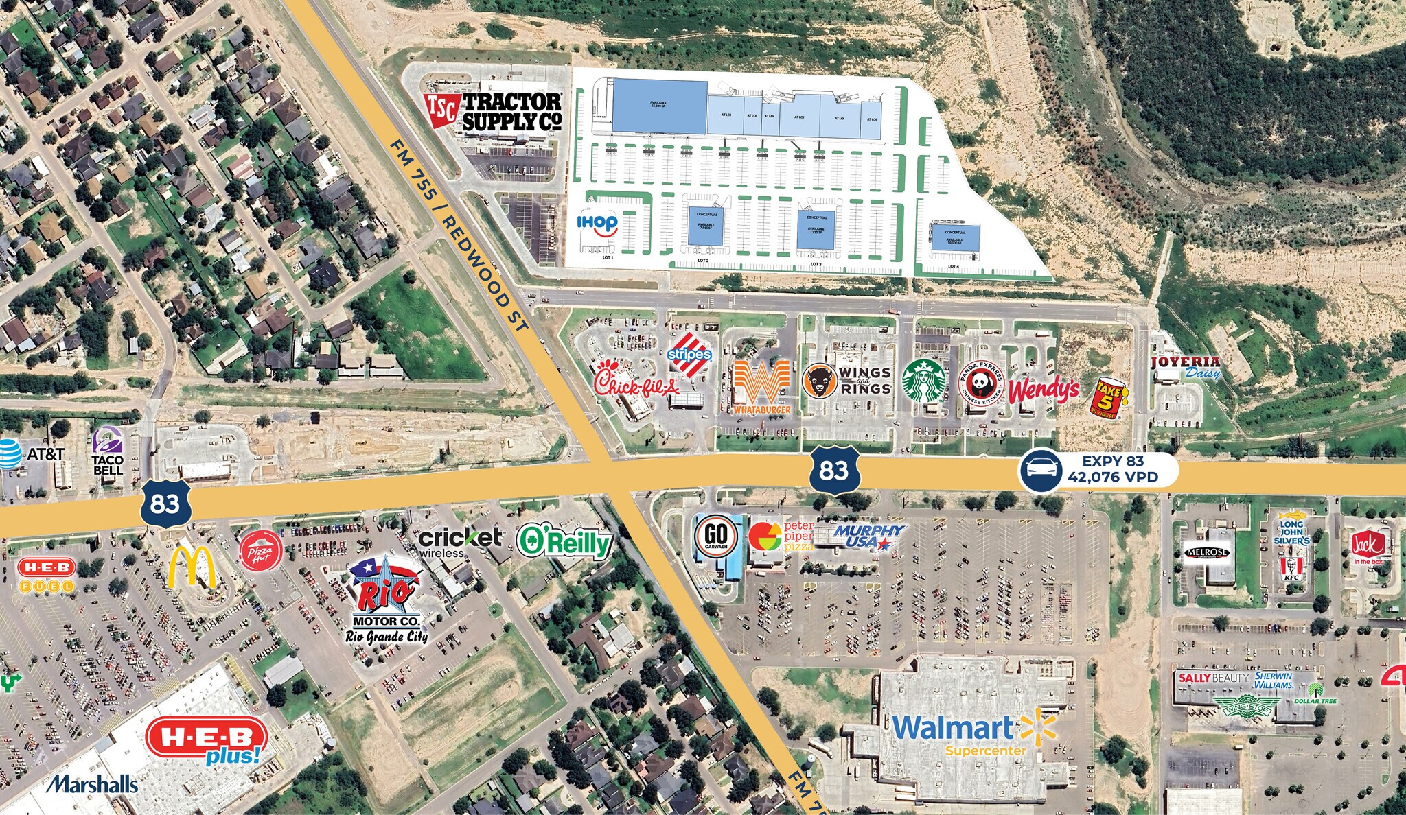 NEC Redwood St & Hwy 83, Rio Grande City, TX à louer Photo principale– Image 1 sur 4
