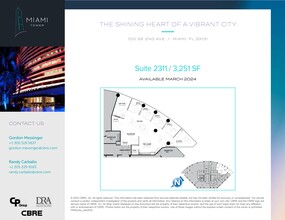 100 SE 2nd St, Miami, FL à louer Plan de site– Image 1 sur 1
