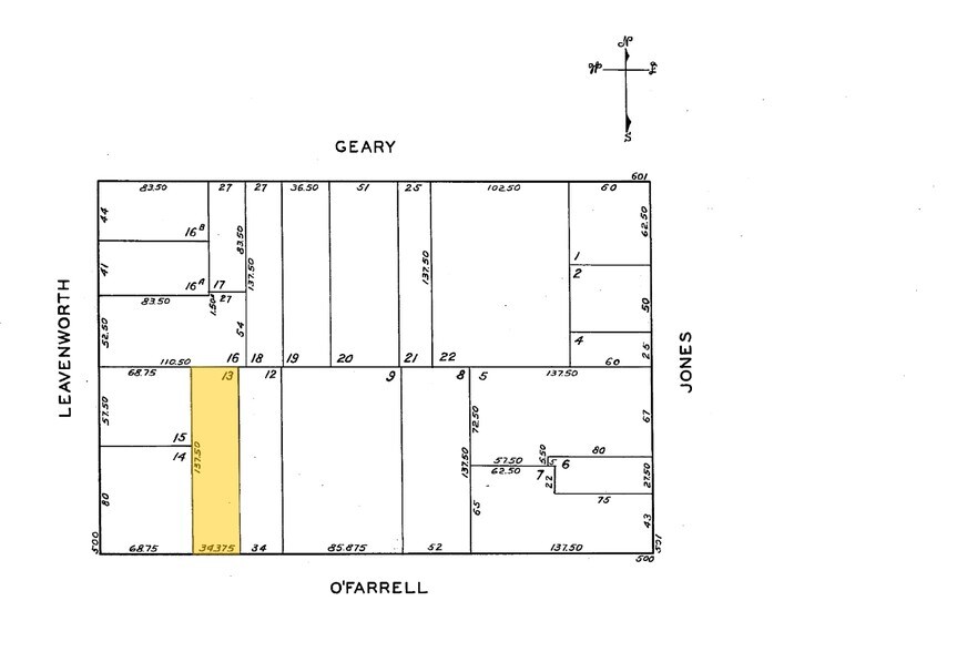 580 O'Farrell St, San Francisco, CA à vendre - Plan cadastral – Image 2 sur 11