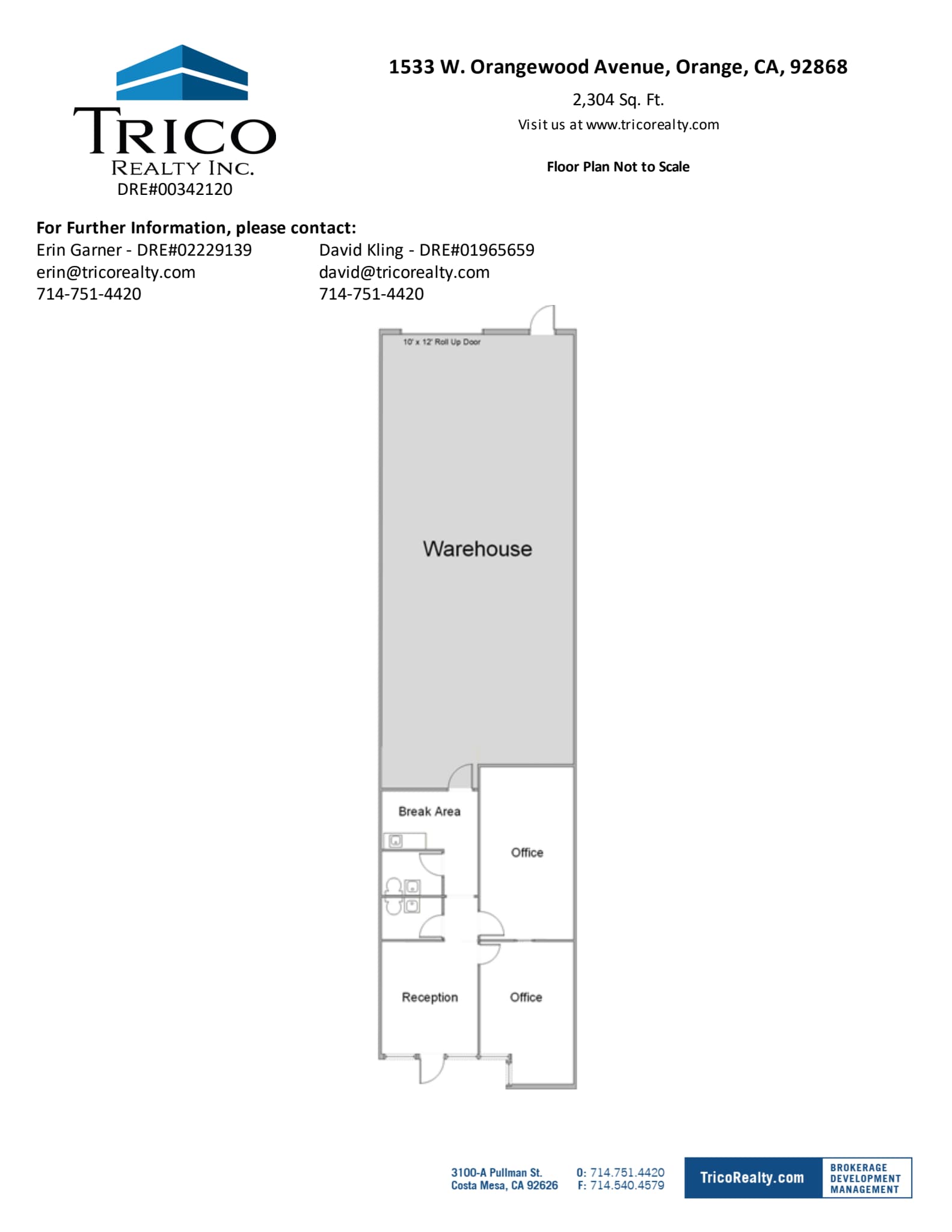 1525 W Orange Grove Ave, Orange, CA à louer Plan d’étage– Image 1 sur 1