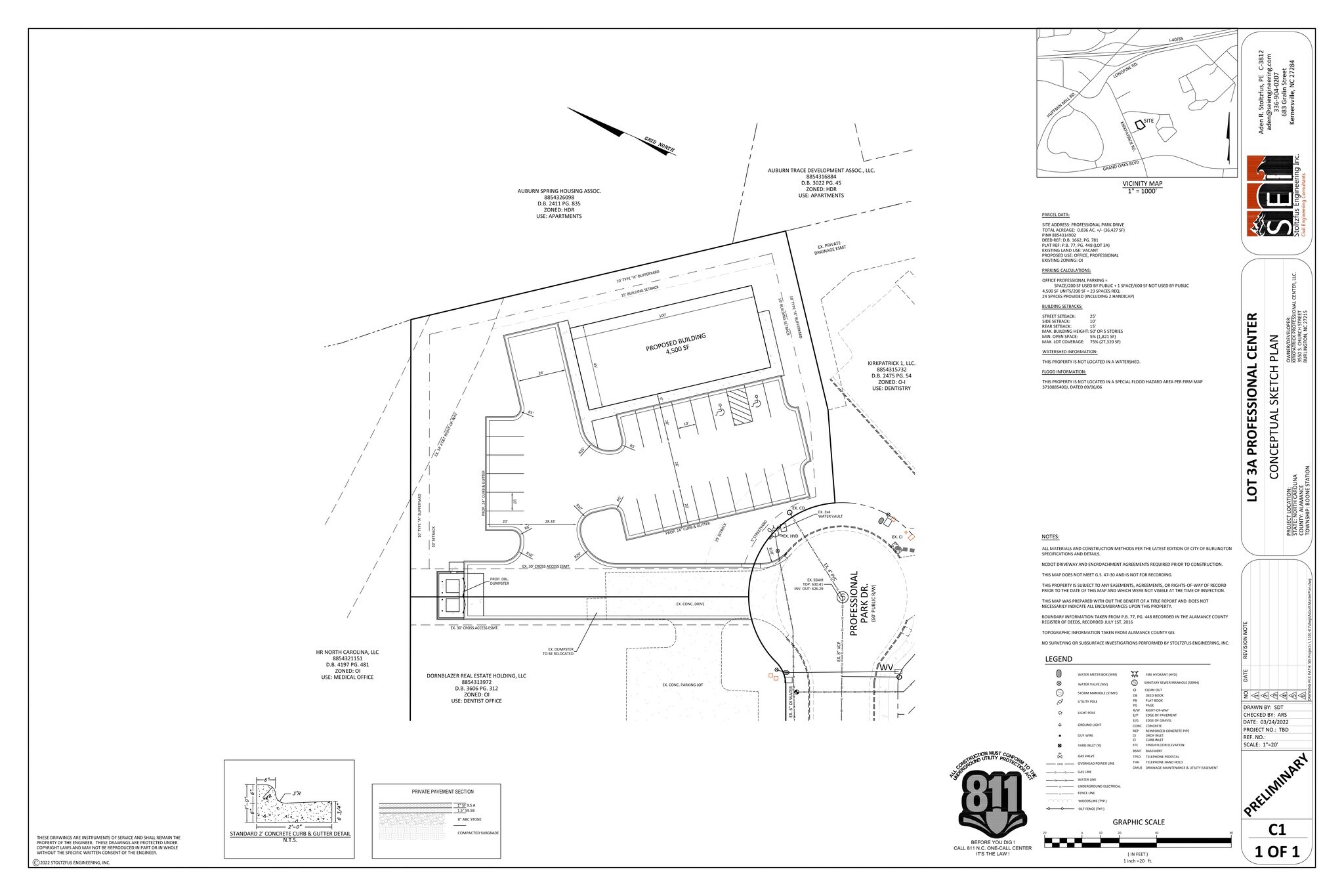 2902 Professional Park Dr, Burlington, NC à louer Plan de site– Image 1 sur 6