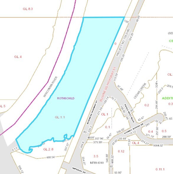 State Hwy, Rothschild, WI à vendre - Plan cadastral – Image 3 sur 5
