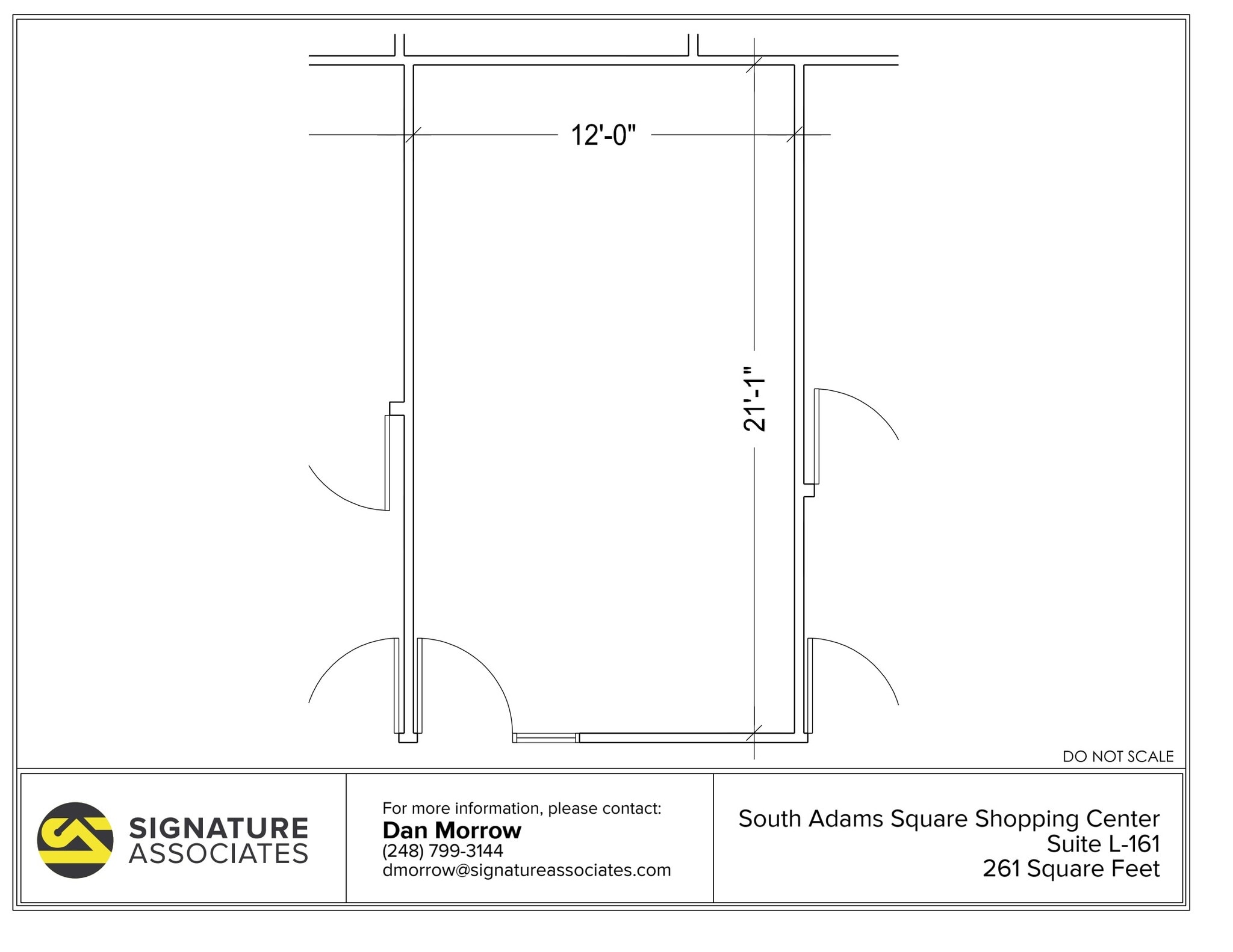 725 S Adams Rd, Birmingham, MI à louer Plan d’étage– Image 1 sur 1