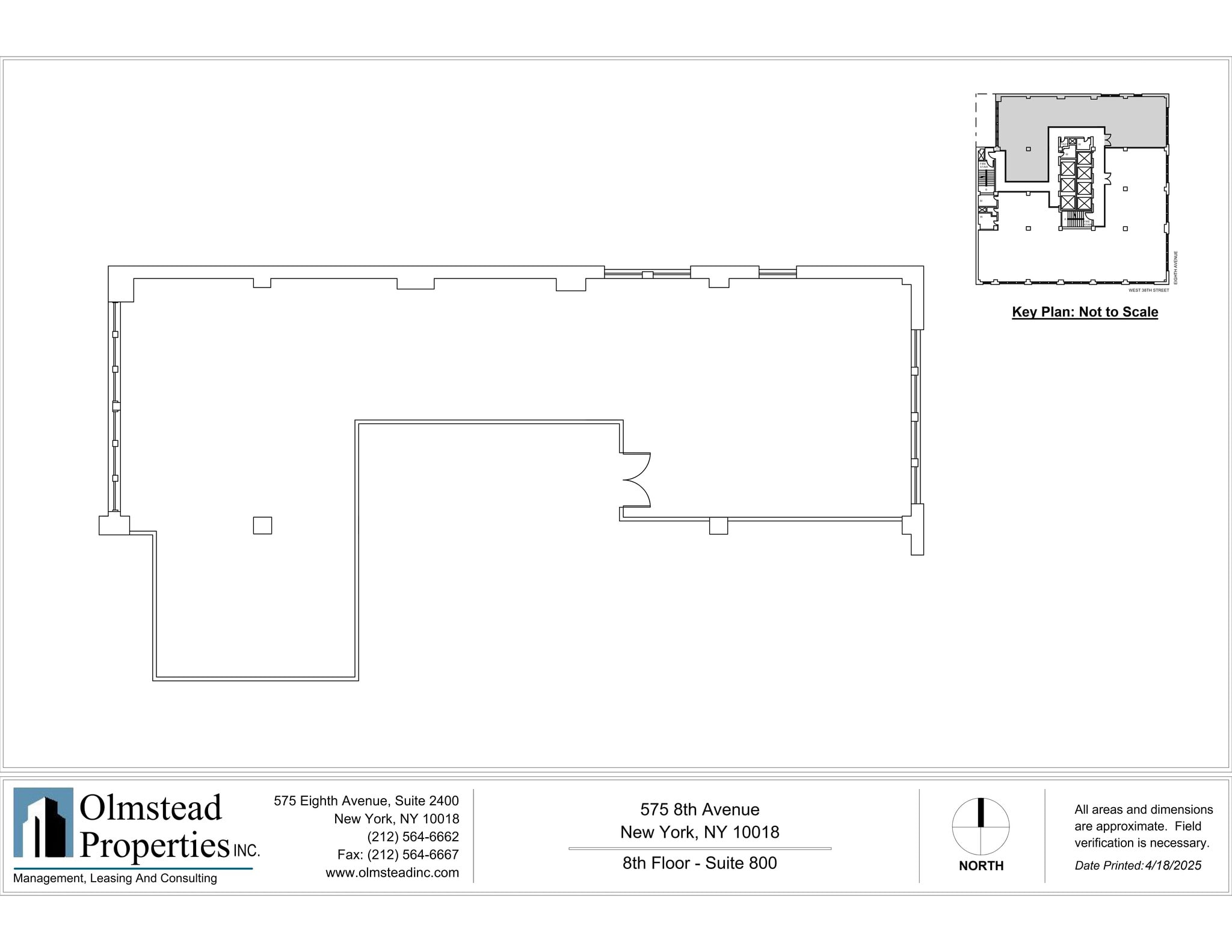 575 8th Ave, New York, NY à louer Plan de site– Image 1 sur 2