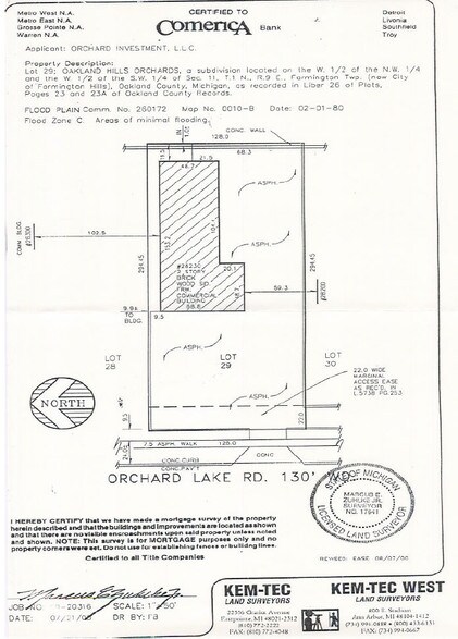 28230 Orchard Lake Rd, Farmington Hills, MI à vendre - Plan cadastral – Image 3 sur 9