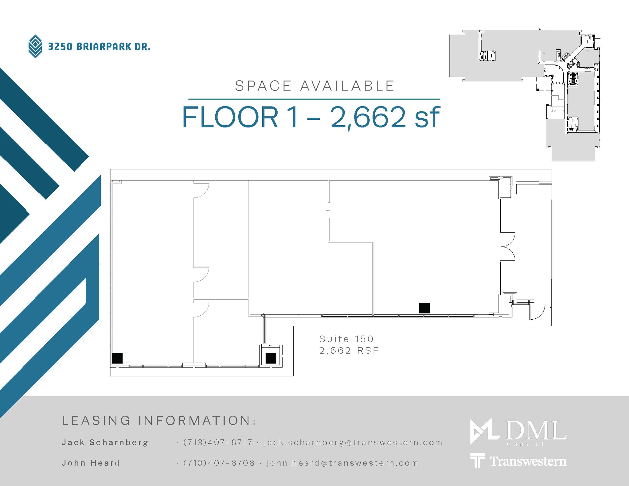 3250 Briarpark Dr, Houston, TX à louer Plan d’étage– Image 1 sur 1