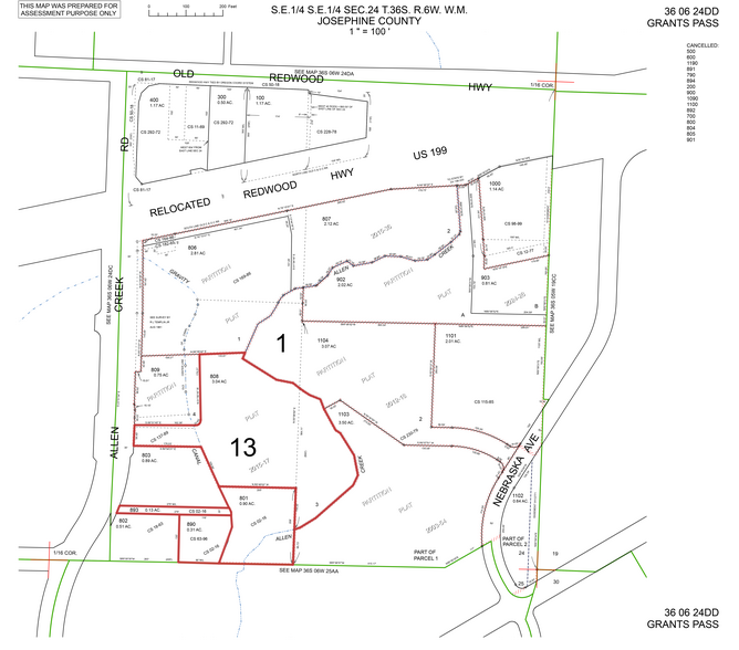 1599 Allen Creek Rd, Grants Pass, OR à vendre - Plan cadastral – Image 2 sur 2