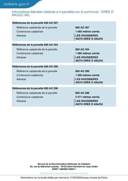 Terrain dans CHAMPTOCEAUX à vendre - Plan d’étage – Image 2 sur 3
