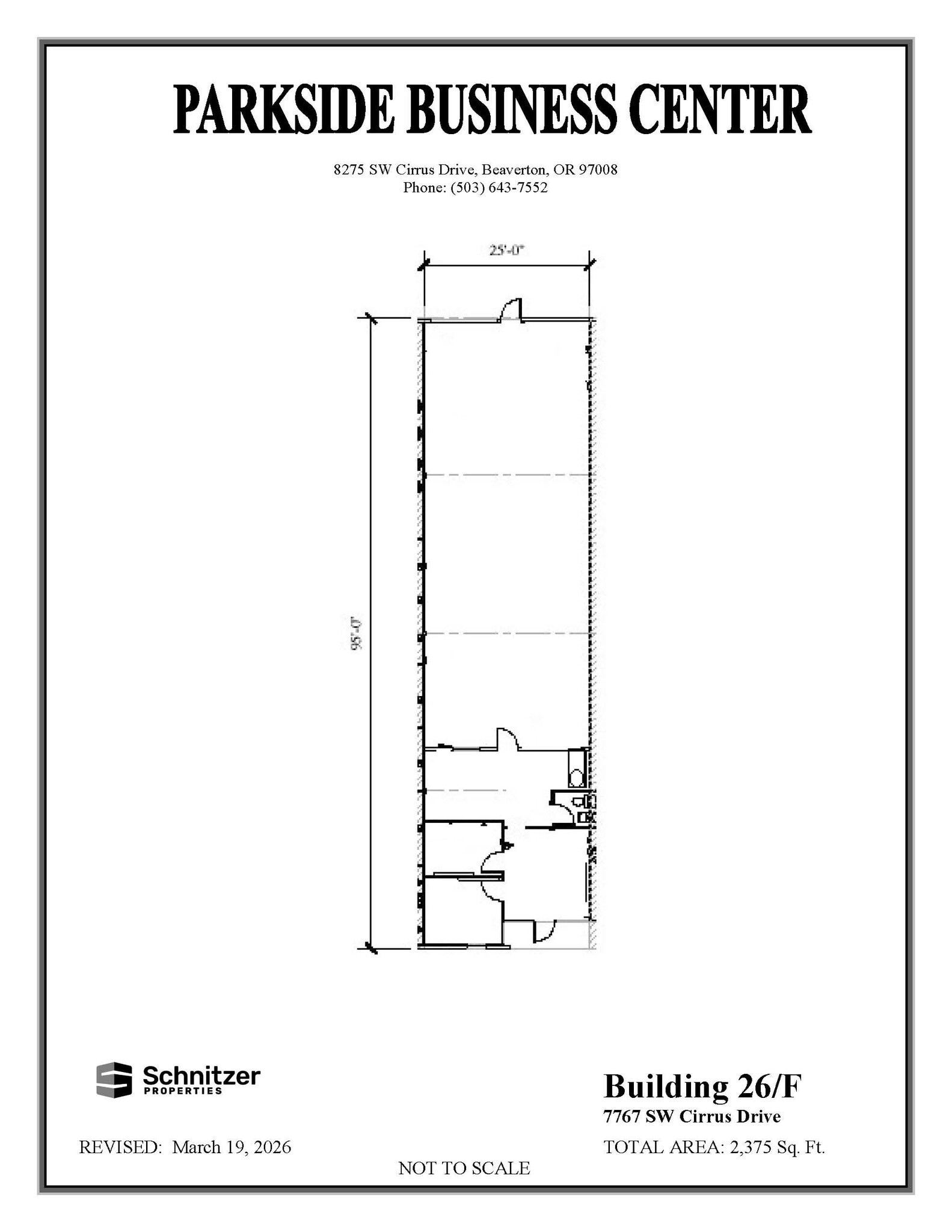 8362-8380 SW Nimbus Ave, Beaverton, OR à louer Plan d’étage– Image 1 sur 1