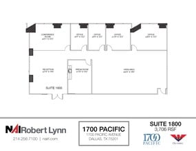 1700 Pacific Ave, Dallas, TX à louer Plan d’étage– Image 2 sur 2