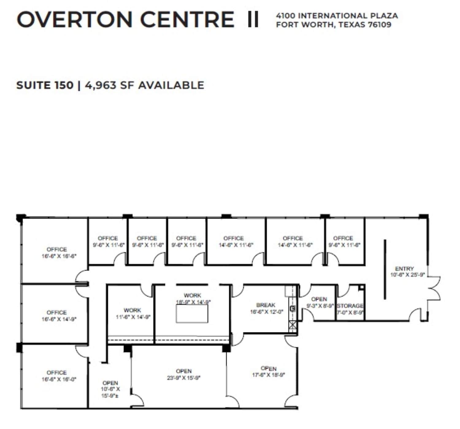 4150 International Plz, Fort Worth, TX à louer Plan d’étage– Image 1 sur 1