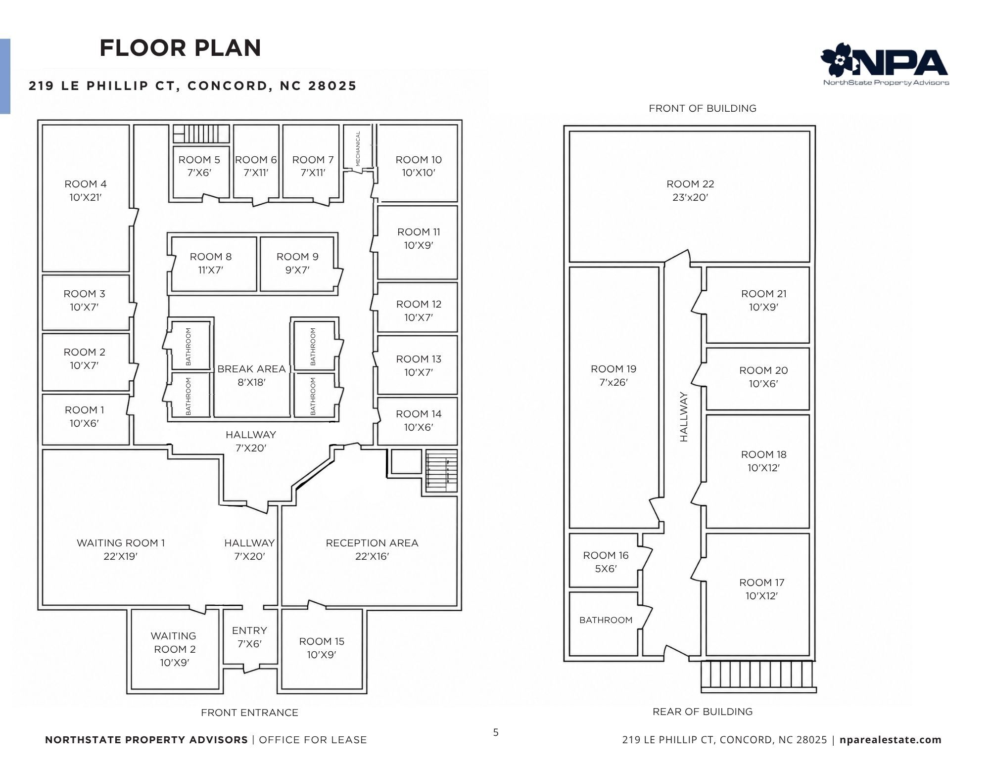 219 Le Phillip Ct, Concord, NC à louer Plan d’étage– Image 1 sur 1