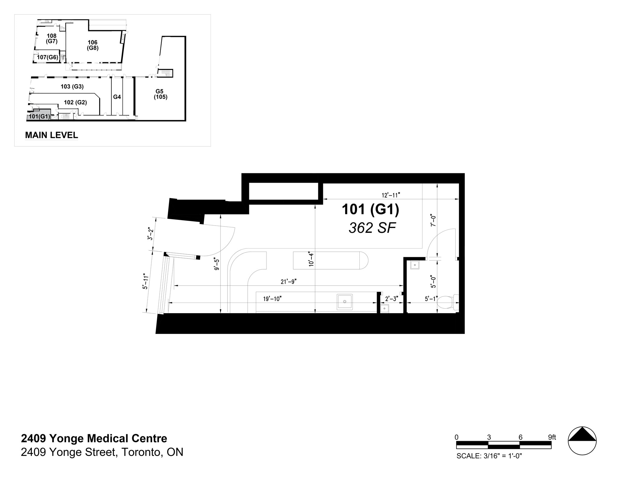 2409-2415 Yonge St, Toronto, ON à louer Plan de site– Image 1 sur 1