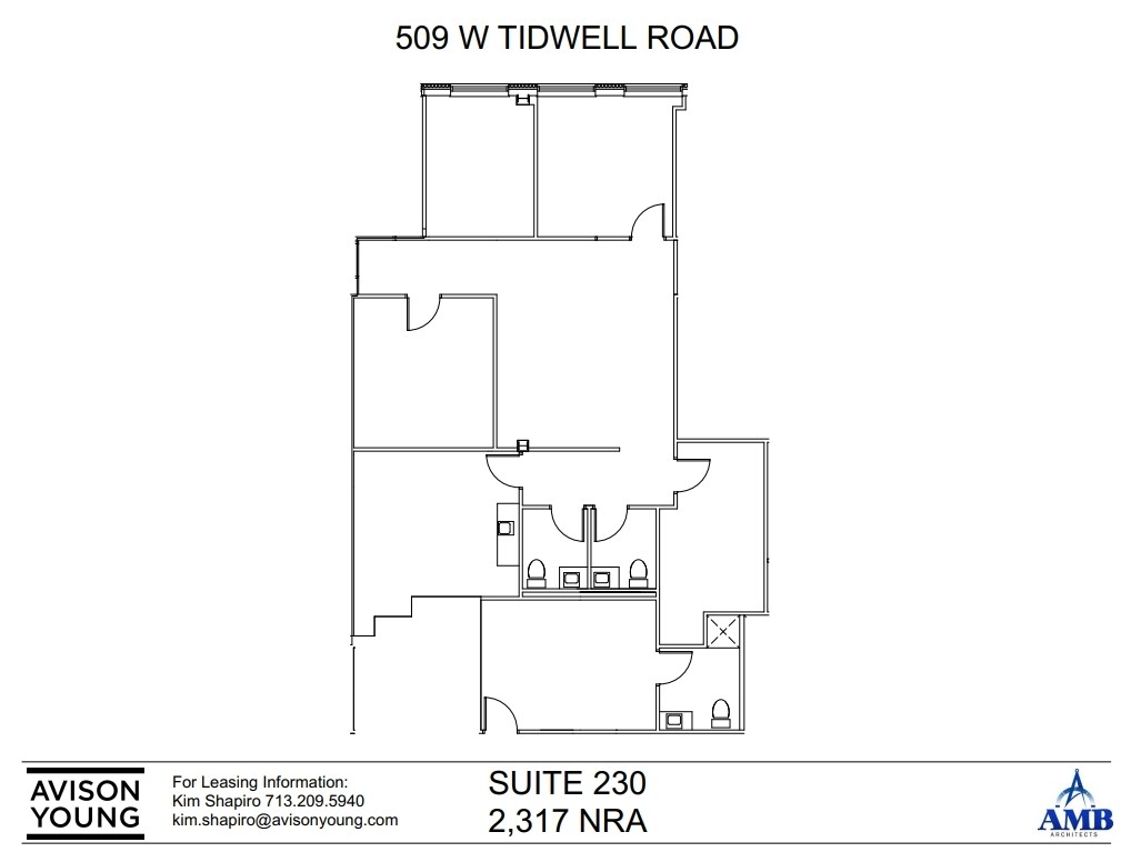 509 W Tidwell Rd, Houston, TX à louer Plan d’étage– Image 1 sur 2