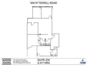 509 W Tidwell Rd, Houston, TX à louer Plan d’étage– Image 1 sur 2