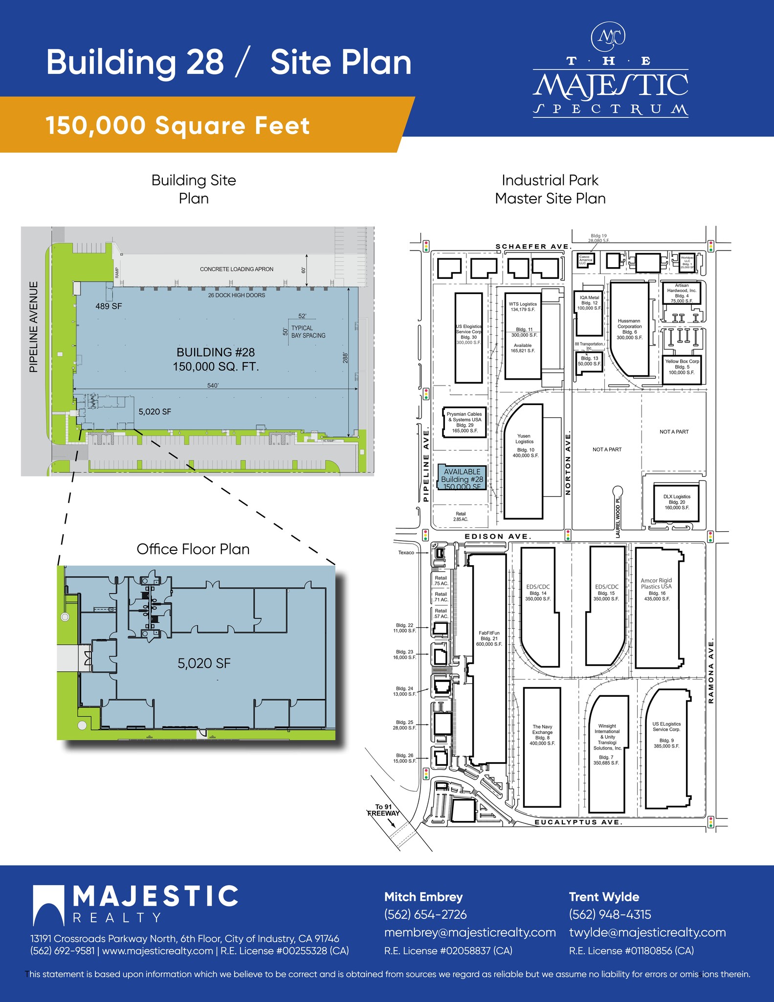 14035-14045 Pipeline Ave, Chino, CA à louer Plan de site– Image 1 sur 1