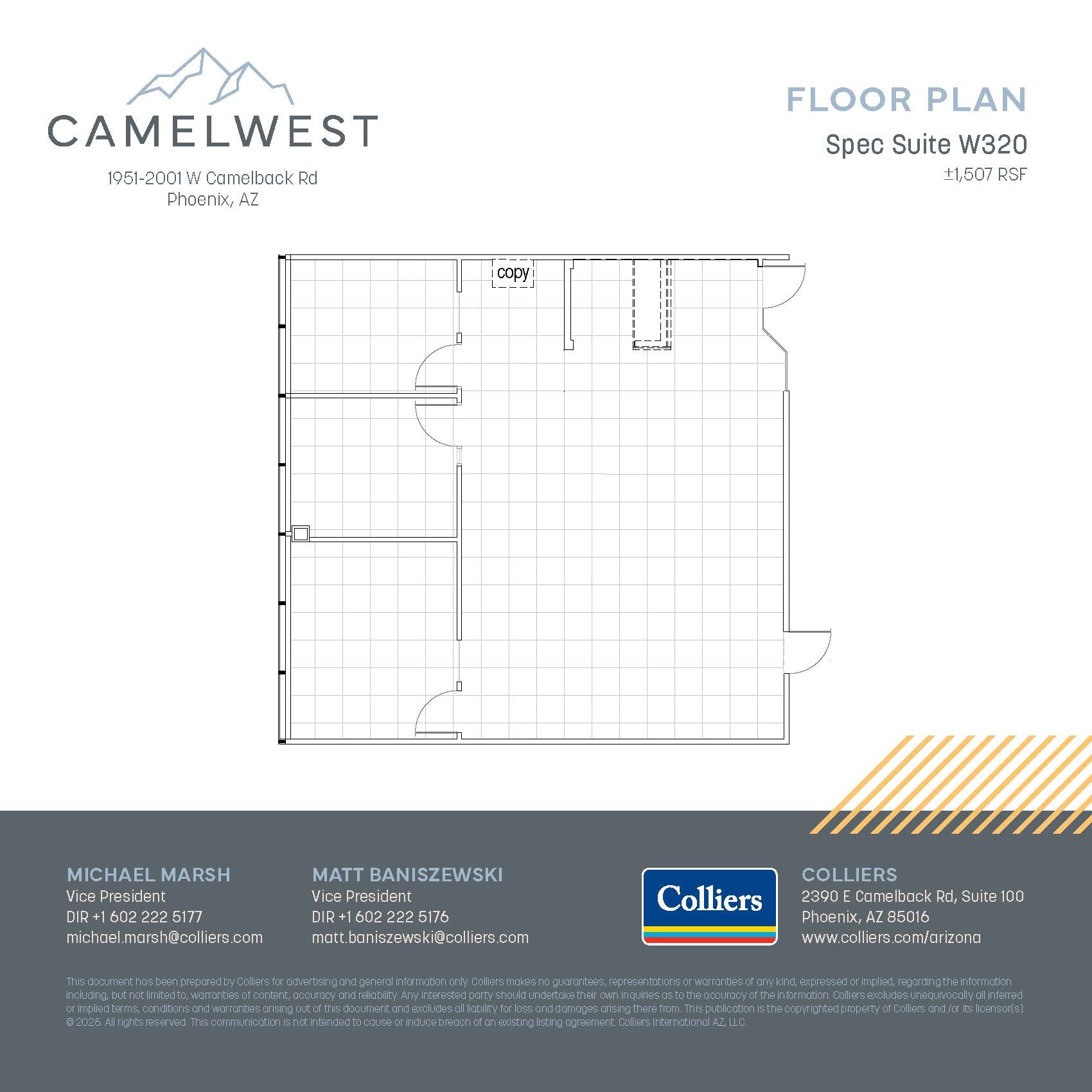 2001 W Camelback Rd, Phoenix, AZ à louer Plan d’étage– Image 1 sur 1