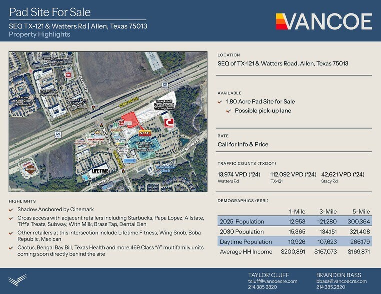 SEQ TX-121 & Watters Rd, Allen, TX à vendre - Photo de l’immeuble – Image 2 sur 6
