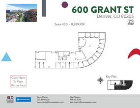 600 Grant St, Denver, CO à louer Plan d’étage– Image 2 sur 2