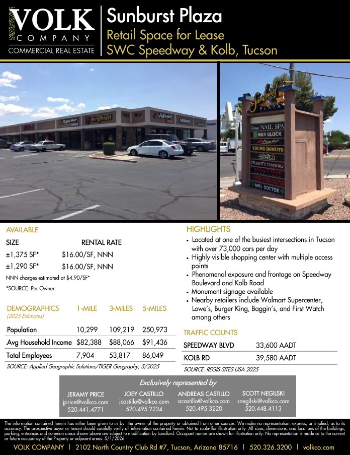 7074-7082 E Speedway Blvd, Tucson, AZ à louer Photo principale– Image 1 sur 10