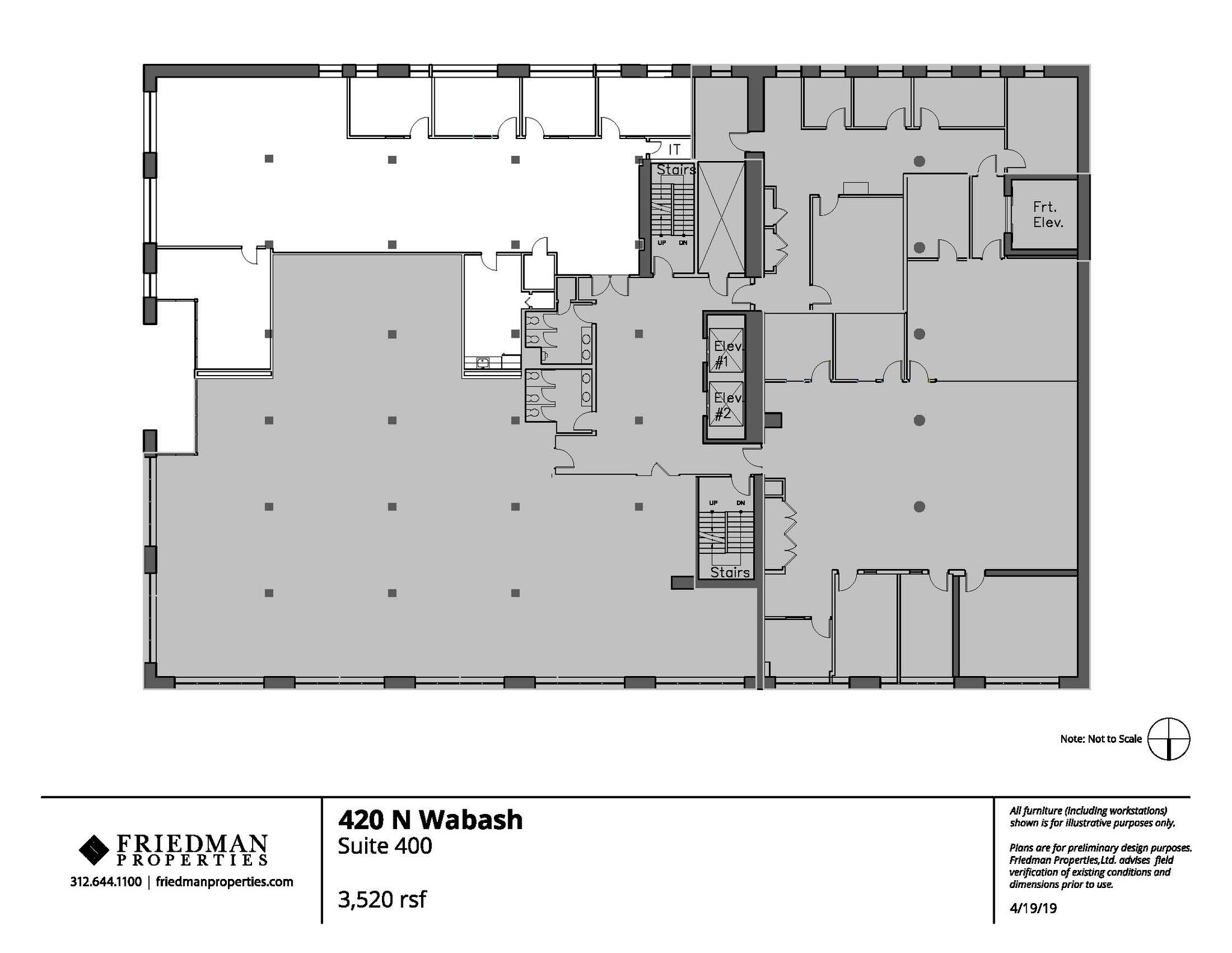 420 N Wabash Ave, Chicago, IL à louer Plan d’étage– Image 1 sur 6