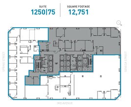 1111 3rd Ave, Seattle, WA à louer Plan d’étage– Image 2 sur 2