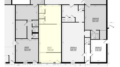 2921-2937 Gibbon Rd, Charlotte, NC à louer Plan d’étage– Image 1 sur 2