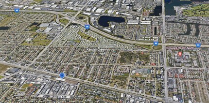 2701 NE 4th Ave, Pompano Beach, FL - VUE AÉRIENNE  vue de carte